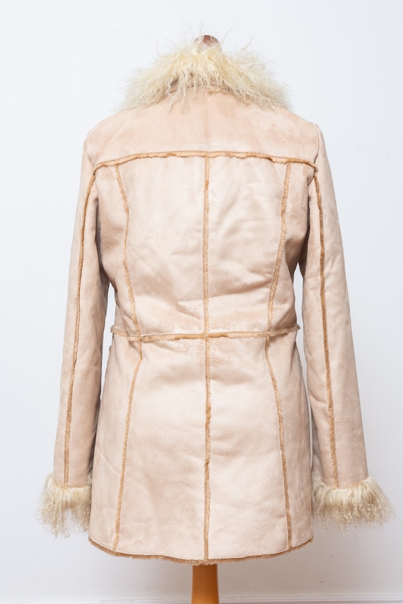 Penny Lane coat! 1970's style faux shearling & mo… - image 7