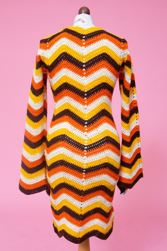 Super groovy vintage 70s crochet dress. SO so mag… - image 9