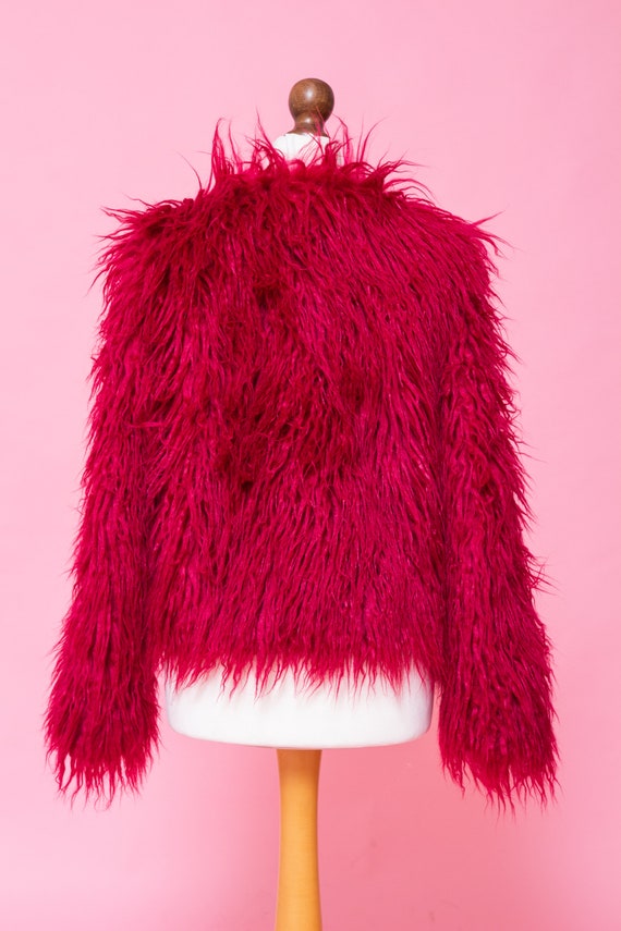 Glamorous faux fur vegan jacket. 70s fur. Studio … - image 7