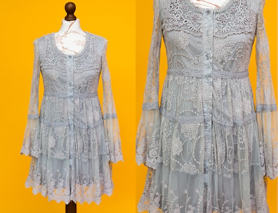 Beautiful victorian style lace dress with floral e