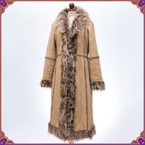 The ultimate PENNY LANE COAT. Dreamy corduroy & faux fur 1960s 1970s style vegan coat. Faux fur afghan coat