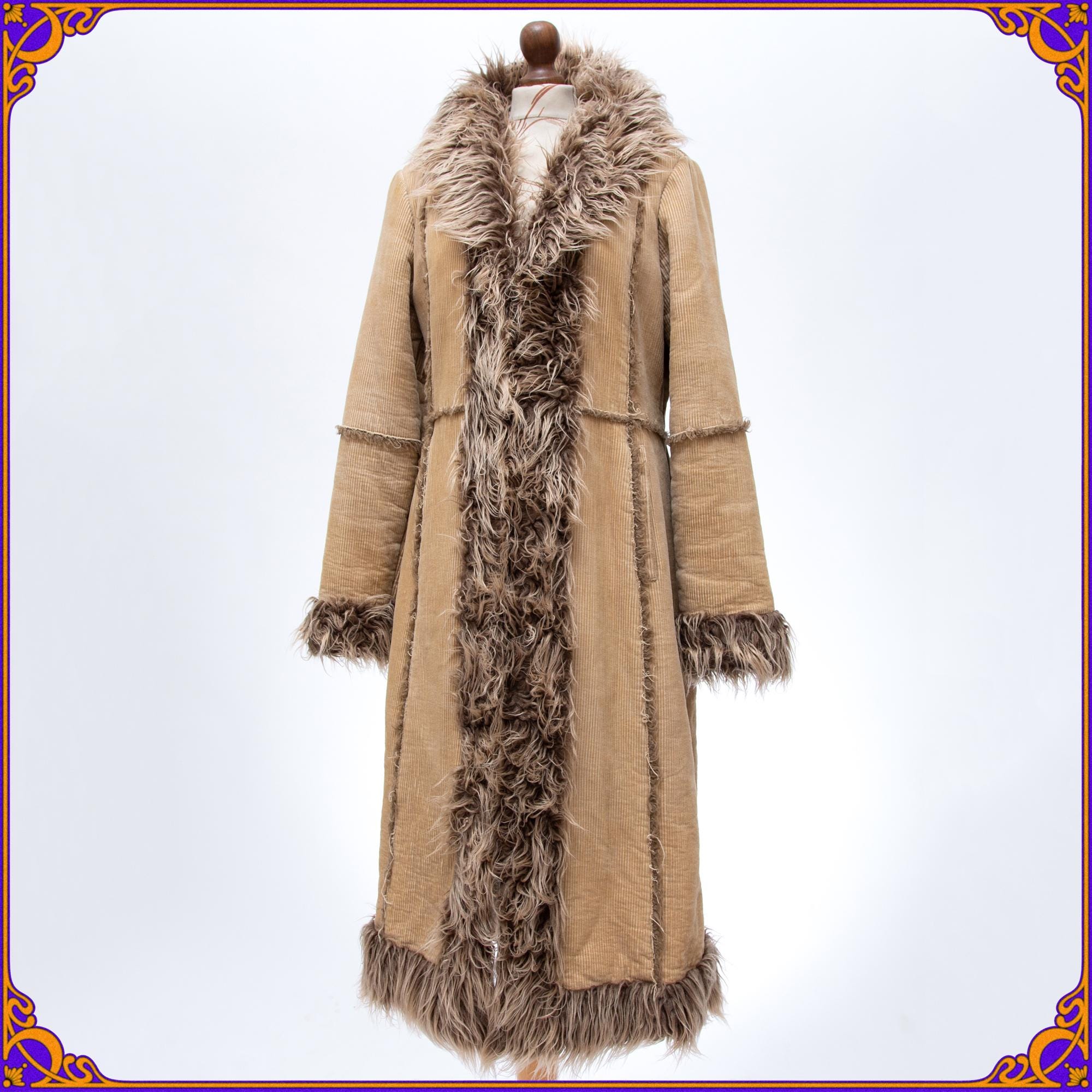 000★アンヌーク Collarless Shaggy Coat 17-9-24-