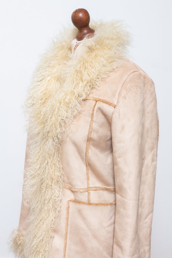 Penny Lane coat! 1970's style faux shearling & mo… - image 5
