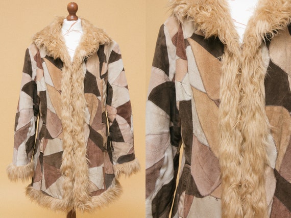 Amazing 70s inspired colorful patchwork leather co