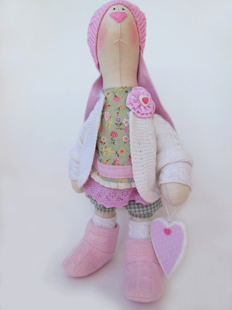 Lizzie Artist bunny Art doll Stuffed toy Rabbit tilda cloth fabric toy OOAK handmade Soft Toy interior Girl gift Kids Decor home 18 45cm