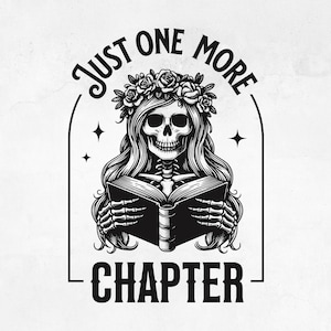 Skeleton Woman Reading SVG: Funny Book Lover Gift (Digital Files)