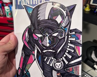 Custom Cut Comic boards Black Panther