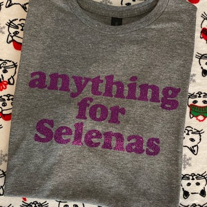 Selena Inspired Custom Crew T-Shirt Anything for Selenas