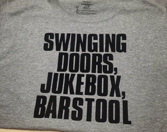 Swinging Doors Custom Soft Semi-fitted Adult Unisex T-Shirt Merle Haggard