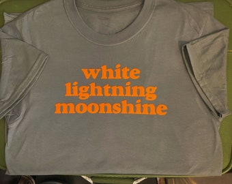 White Lightning Moonshine Custom Crew T-Shirt George Jones