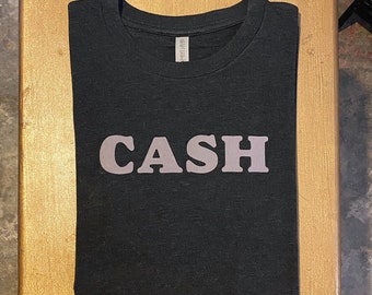 Johnny Cash Inspired Custom Crew T-Shirt