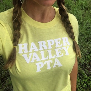 Harper Valley PTA Custom Soft Semi-fitted Adult Unisex T-Shirt Tom T. Hall Jeannie C. Riley image 1