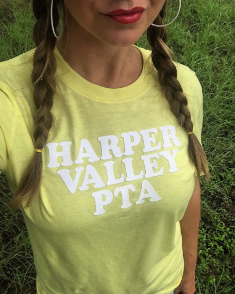 Harper Valley PTA Custom Soft Semi-fitted Adult Unisex T-Shirt Tom T. Hall Jeannie C. Riley image 1