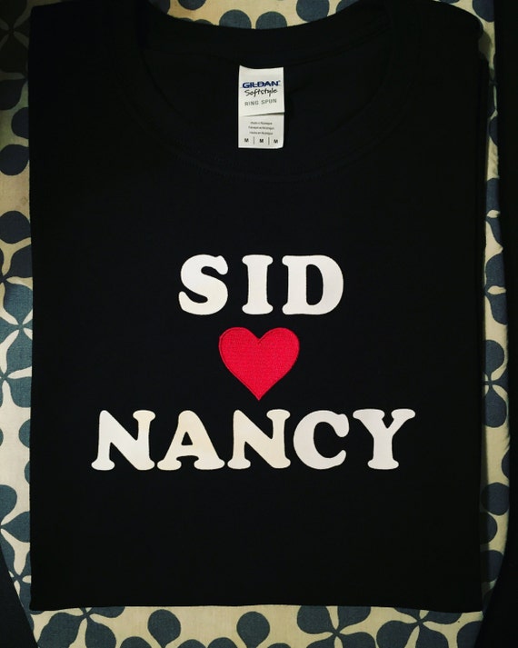 Sid Loves Nancy Custom Soft Semi-fitted Adult Unisex T-Shirt Sex Pistols Punk Rock