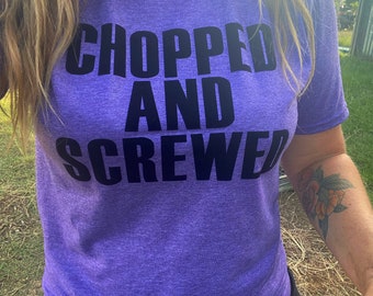 DJ Screw Inspired Custom Crew Unisex T-Shirt Chopped and Screwed