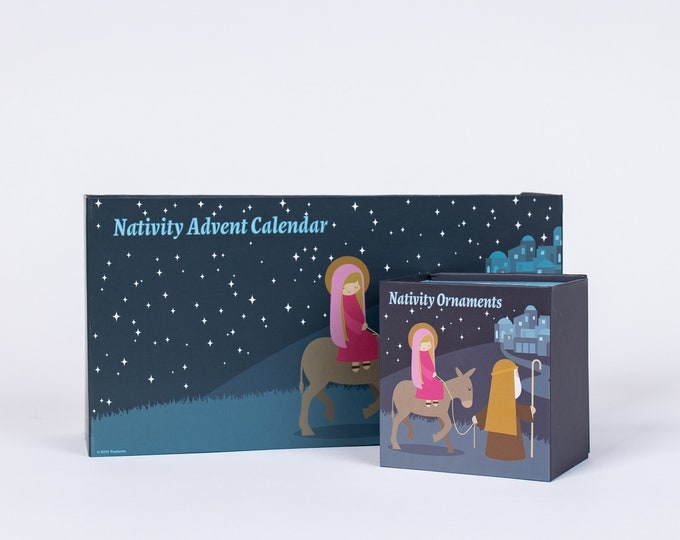 BUNDLE: Nativity Advent Calendar & Matching Ornament Bundle