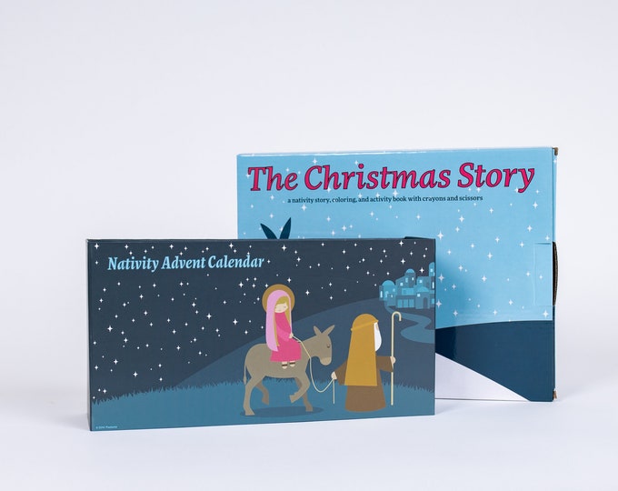 BUNDLE: Nativity Advent Calendar & Coloring Book Set