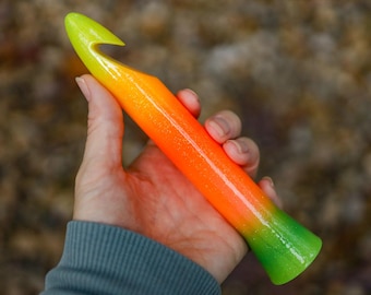 25mm Ergonomic Crochet Hook, 3D Printed Jumbo Crochet Hook, Pumpkin Patch Edition, Gift for crocheter