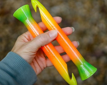 19mm Crochet Hook, 3D Printed Ergonomic Jumbo Crochet Hook, Pumpkin Patch Edition, gift for crocheter