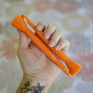 8mm & 9mm Color Change Orange to Yellow Crochet Hooks, 3D Printed Ergonomic Lightweight Crochet Hook