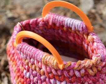 Colorful Purse HANDLES for Crochet Handmade Tote Bags, 3D Printed Pair of Bag Handles