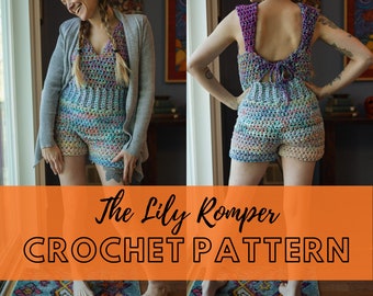 Simple Chunky Crochet Romper Pattern, Beginner Friendly Size Inclusive Crochet Romper, Swim Cover Crochet Pattern, The Lily Romper