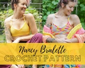 Size Inclusive Crochet Crop Top Pattern, Quick Summer Bralette Design, Simple Crochet Top Pattern, The Nancy Bralette