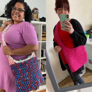 Super Simple Crochet Cross Body Bag Pattern, Beginner Friendly Easy Chunky Crochet Purse Pattern, Super bulky yarn, Mariner Cross Body Bag image 2