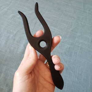 Lucet Fork, 3D Printed I-Cord Maker, Gift for Crocheter, knitter or crafter, Stocking stuffer Black