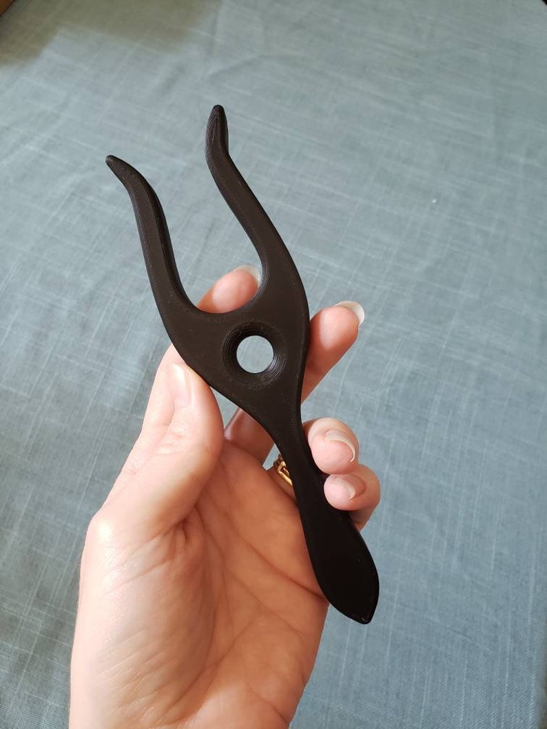 Lucet Fork, 3D Printed I-Cord Maker, Gift for Crocheter, knitter or crafter, Stocking stuffer Black