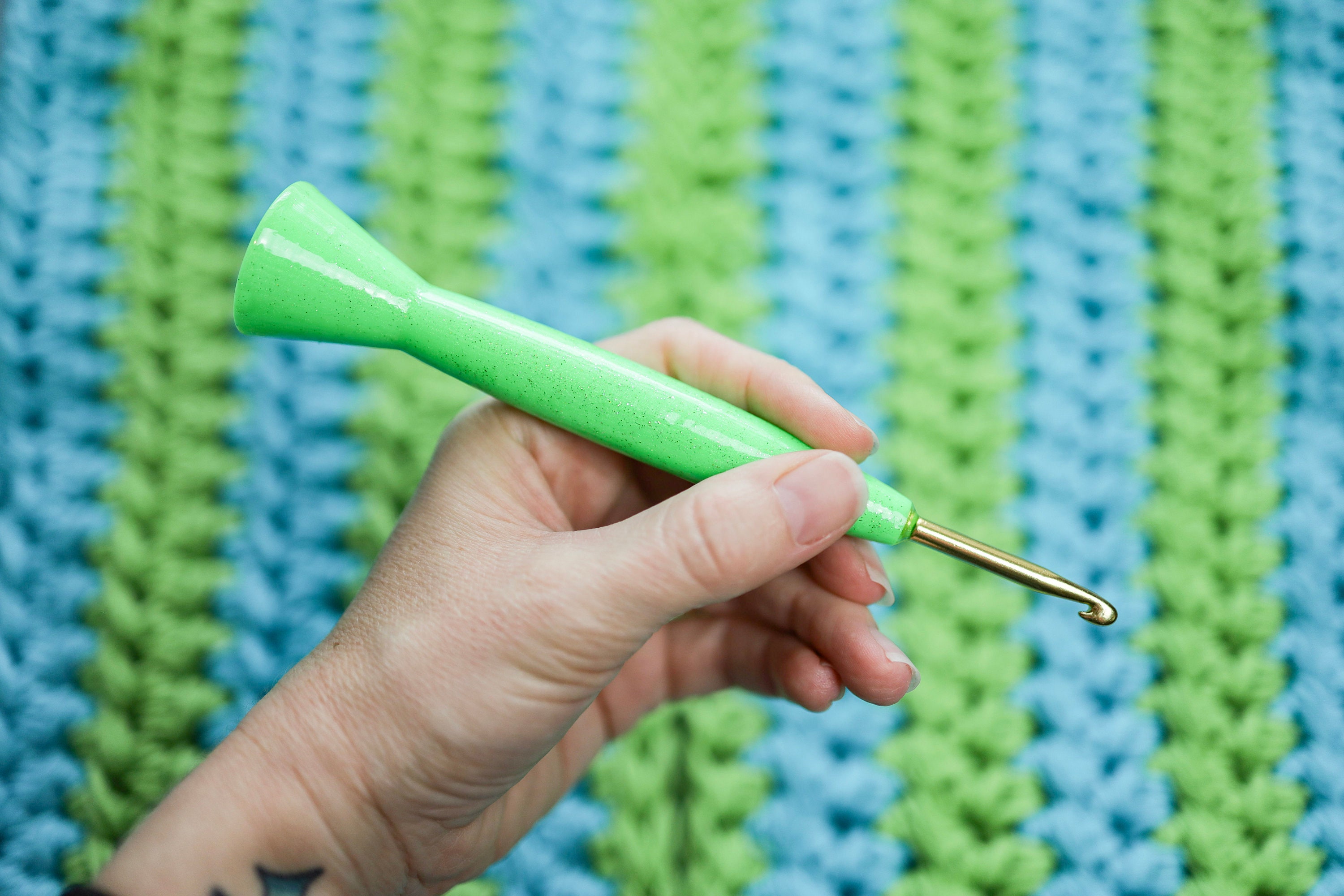 5mm Ergonomic Crochet Hook, 3D Printed Hybrid Tapered Style Boye Metal  Crochet Hook, Neon Green Glitter Edition, Gift for Crocheter -   Australia