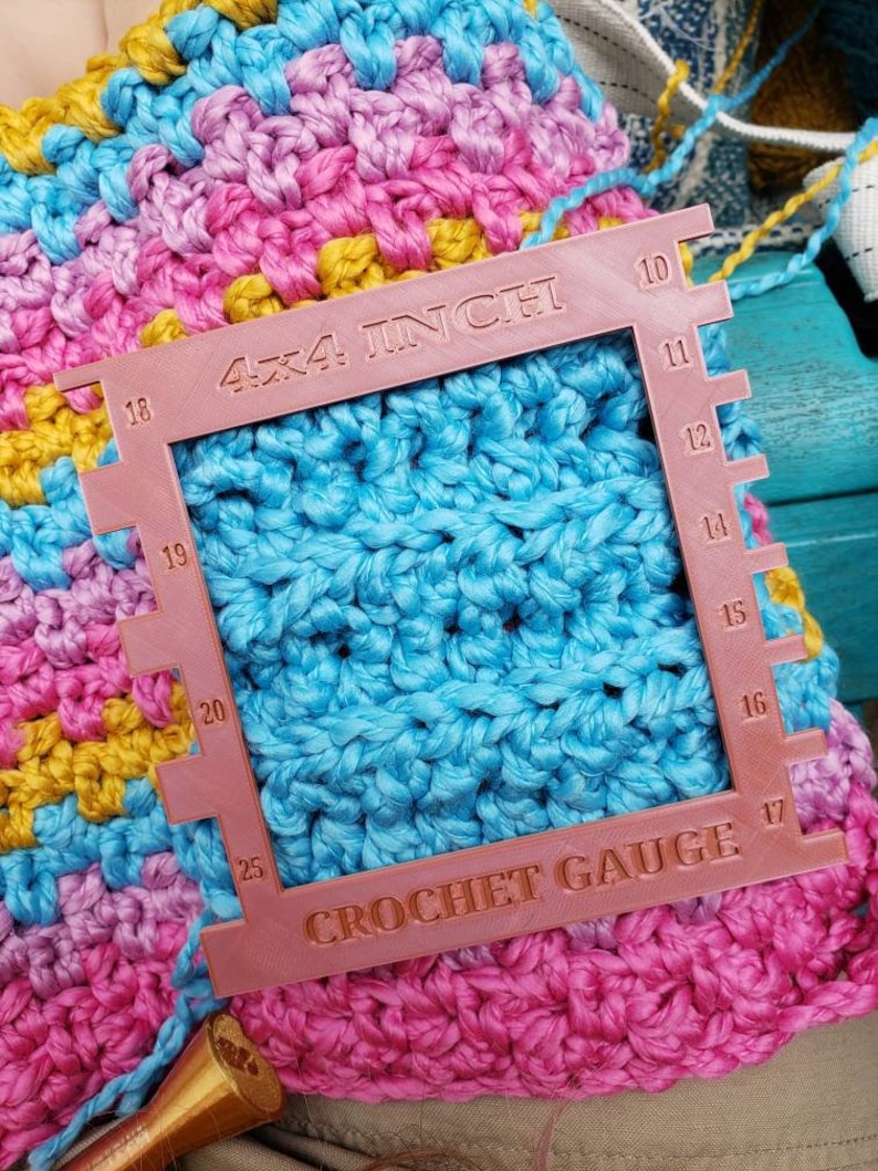 Crochet Gauge Swatch Tool, Crochet Hook Measuring Tool, Gauge Square ...