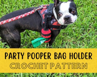 Easy Crochet Dog Poop Bag Holder Pattern, Beginner Friendly Fast Easy Crochet Pattern, Stash Busting Project