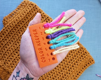 Yarn Project Color Keeper, Color Key Chart, Gift for Crocheter or Knitter, Stocking Stuffer