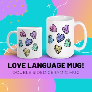 Love Language Crochet Mug, Candy Hearts Crochet Abbreviations and terminology Mug, Funny Valentines Crocheter Gift, Stocking Stuffer
