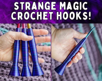 Ergonomic Crochet Hook, 3D Printed Large Handle Hybrid Metal Crochet Hook, Gift for crocheter