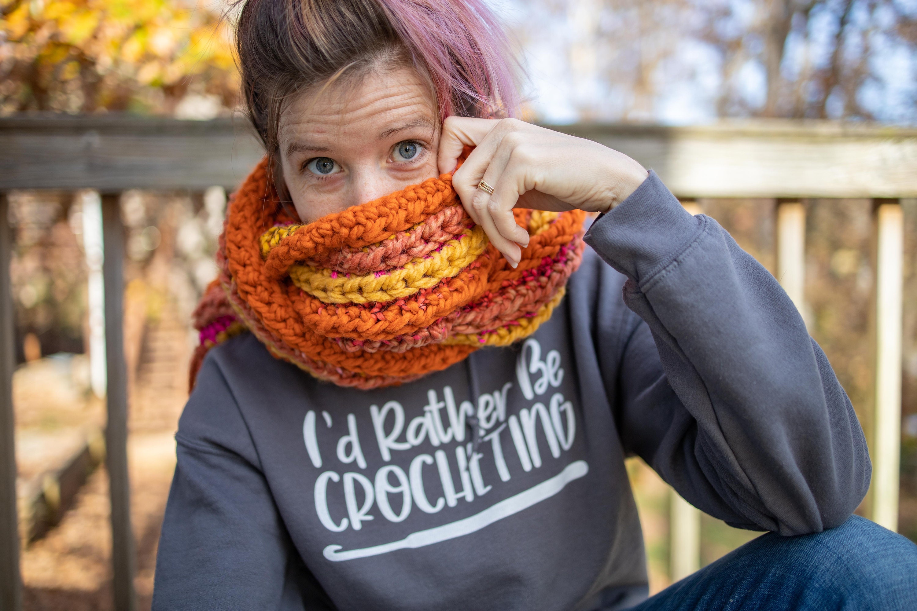 Simple Ribbed Crochet Scarf Pattern Colorful Beginner - Etsy