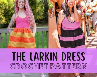 Size Inclusive Crochet Dress Pattern, Simple Summer Corset Top Design, The Larkin Dress