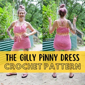 Simple Super Chunky Crochet Dungaree Overalls Dress Pattern, Size Inclusive, Beginner Friendly Crochet Coveralls, Gilly Pinny Dress