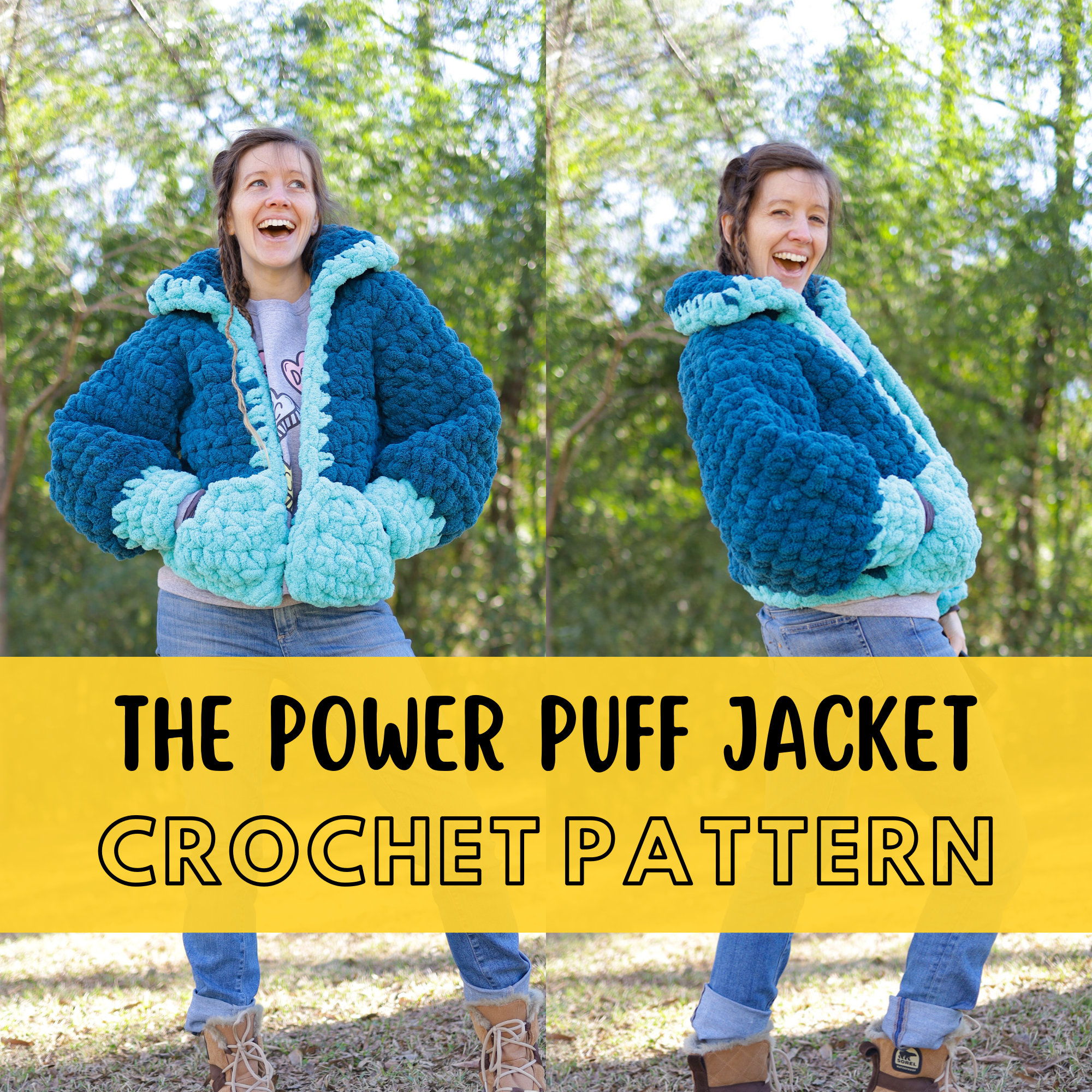 Simple SUPER Chunky Crochet Jacket Pattern, Size Inclusive
