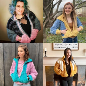 Simple Super Chunky Crochet Jacket Pattern, Beginner Friendly, Size ...