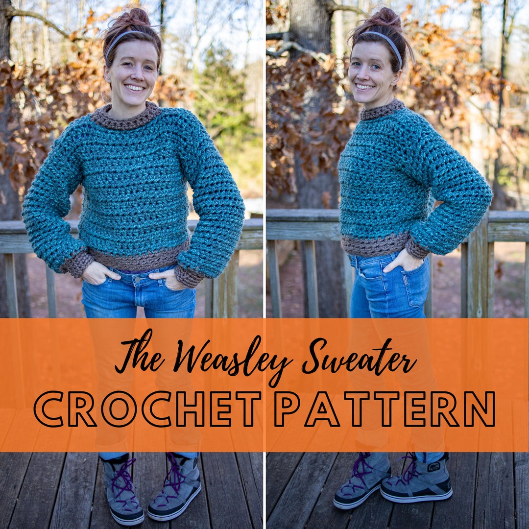 Simple Chunky Crochet Fall Sweater Pattern Beginner Friendly
