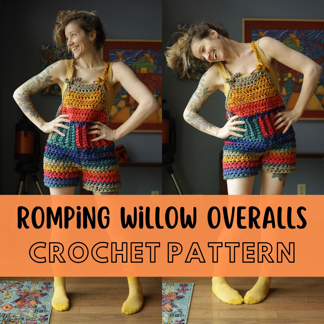 Simple Crochet Overalls Crochet Pattern, Beginner Friendly, Super Chunky,  Size Inclusive Coveralls, Dungarees, Romping Willow Overalls 