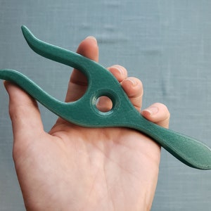 Lucet Fork, 3D Printed I-Cord Maker, Gift for Crocheter, knitter or crafter, Stocking stuffer Forest Green