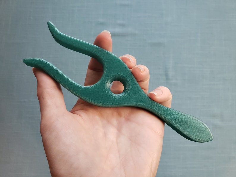 Lucet Fork, 3D Printed I-Cord Maker, Gift for Crocheter, knitter or crafter, Stocking stuffer Forest Green