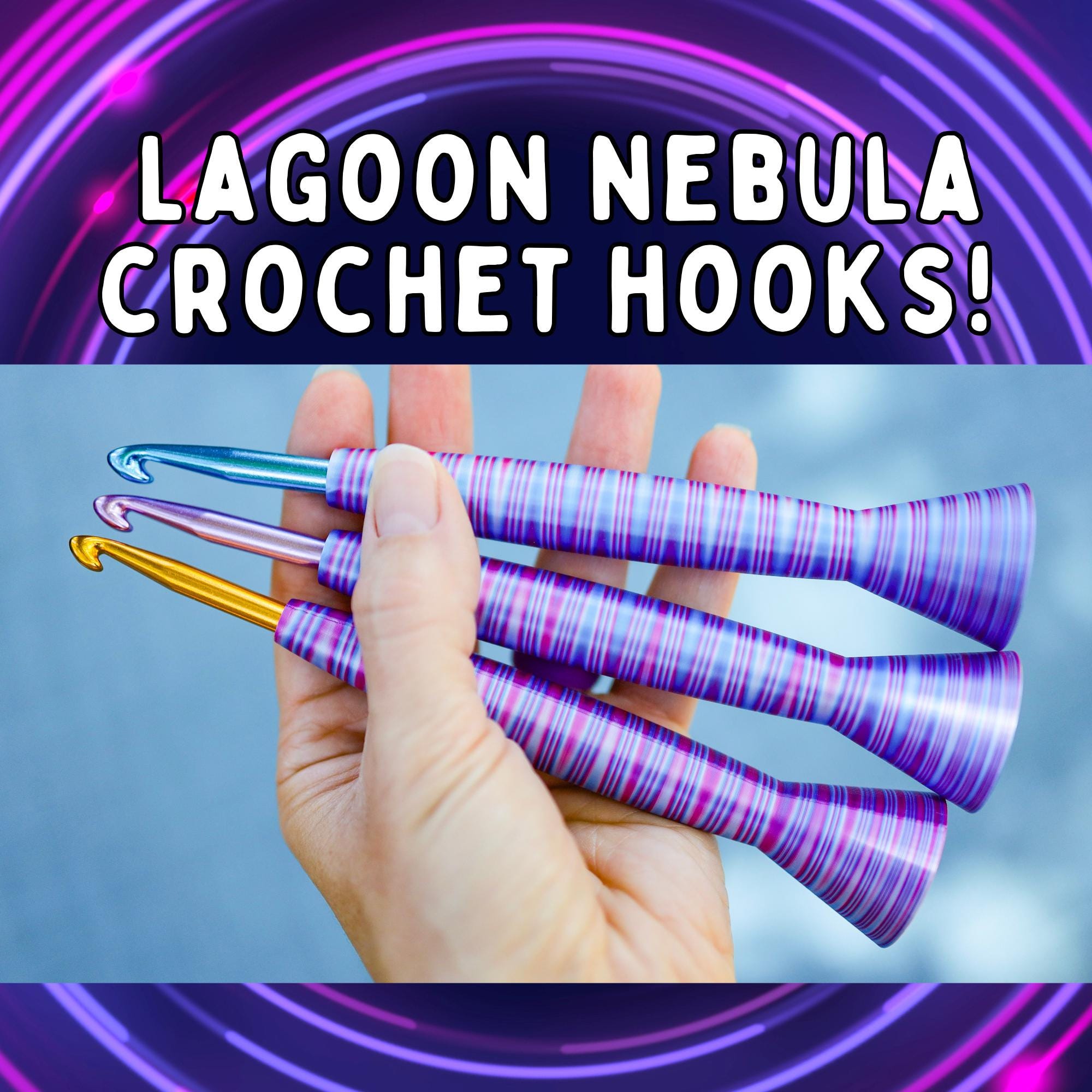 Ergonomic Silk Crochet Hook, 3D Printed Hybrid Crochet Hook