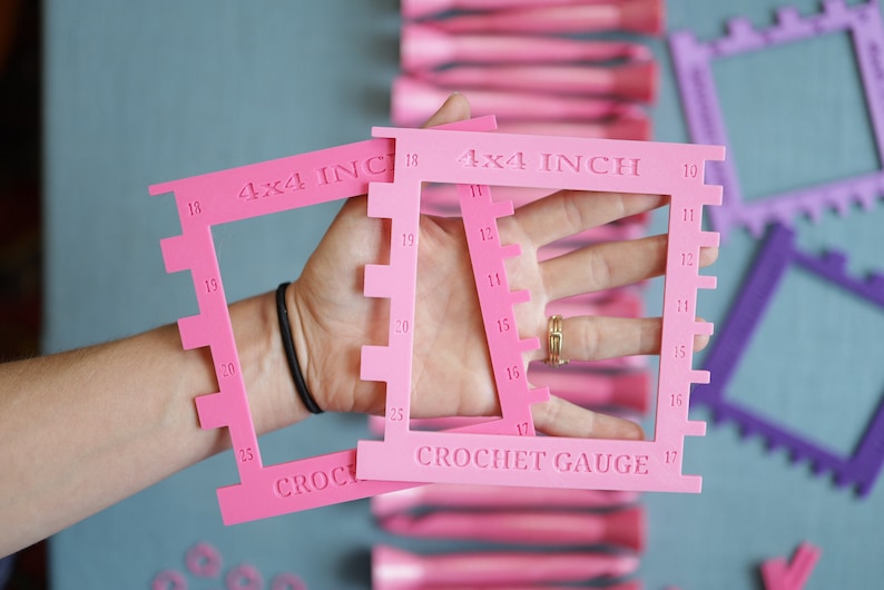 Crochet Gauge Swatch Tool Crochet Hook Measuring Tool - Etsy