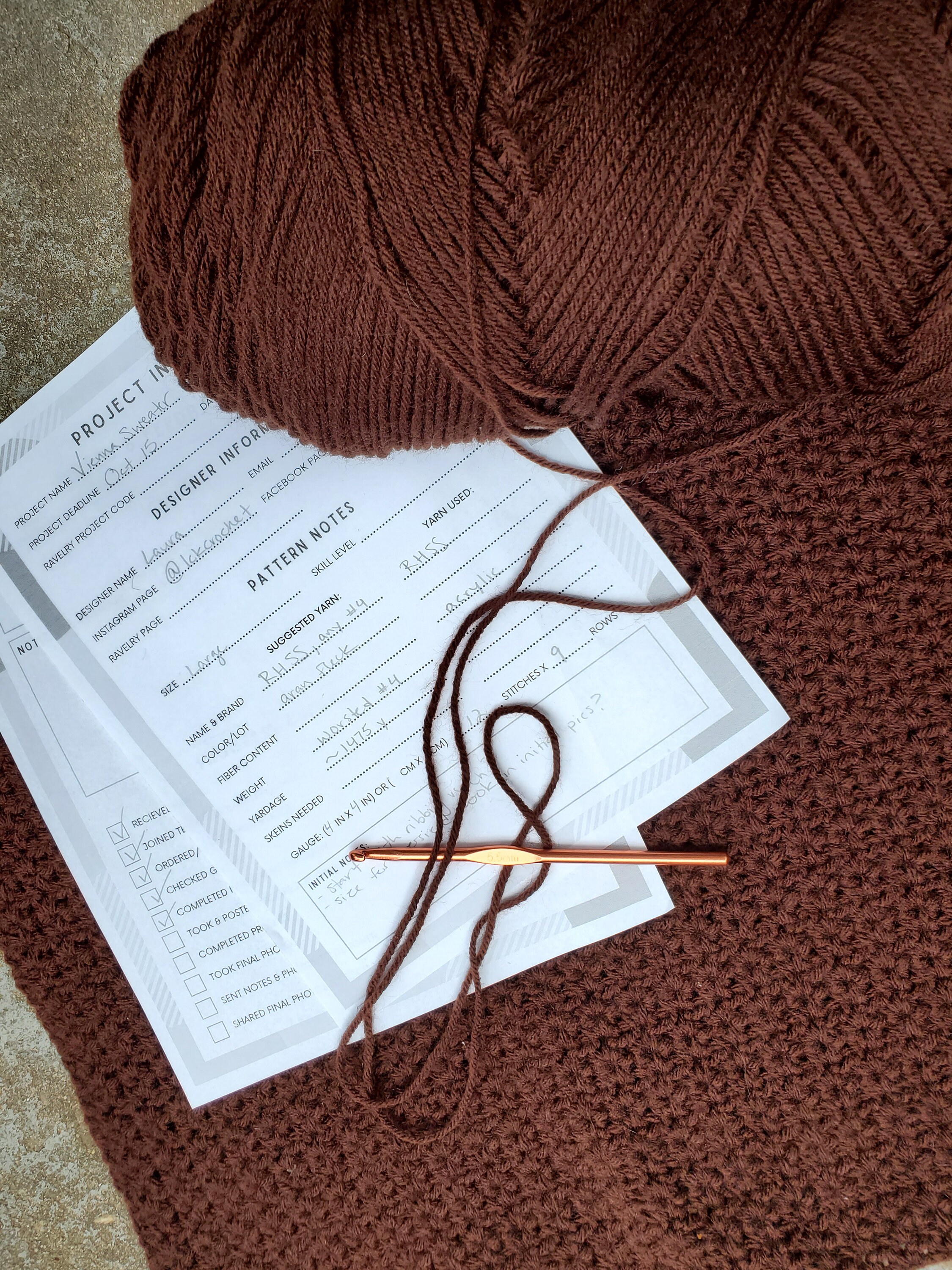 Crochet Pattern Tester Notes Pattern Testing Tracking Etsy