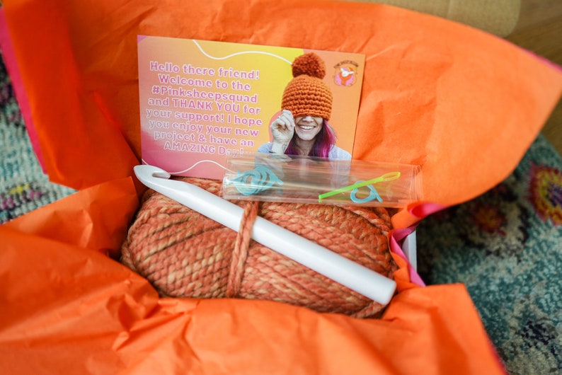 Learn to Crochet Kit, Beginner How To Crochet DIY Starter Kit with yarn, Gift for Crafters and Crafty Creative People image 5