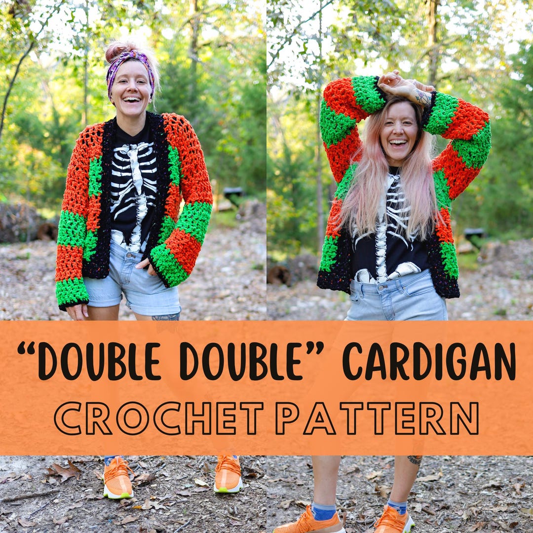 Halloween Crochet Cardigan Pattern Chunky Beginner Friendly Simple